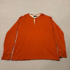 Polo Ralph‎ Lauren Henley Shirts Size 2XL XXL Orange Long Sleeves Fall Casual